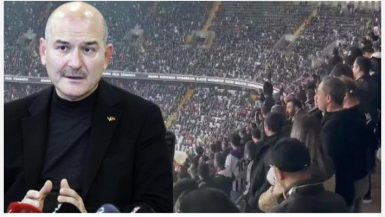 Bakan Soylu'dan stadyumda "Hükümet istifa" sloganları atan taraftarlara hodri meydan