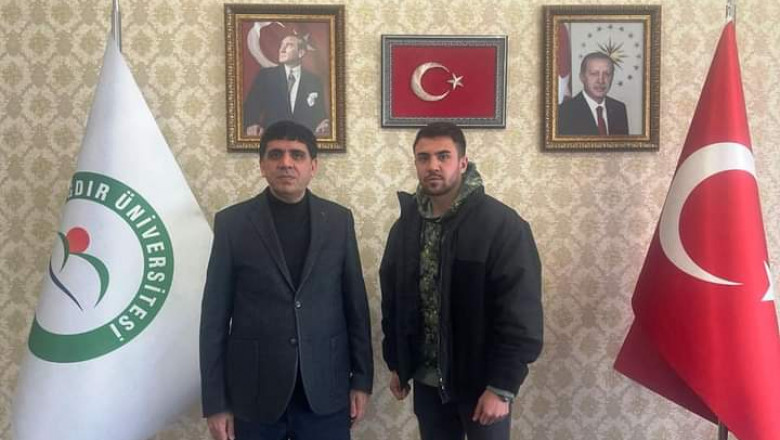 Kaya spor kulübü başkanı, Bülent kaya ve oğlu Cem Kaya ile Rektörüne Ziyaret