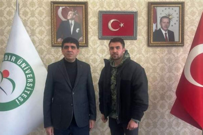 Kaya spor kulübü başkanı, Bülent kaya ve oğlu Cem Kaya ile Rektörüne Ziyaret