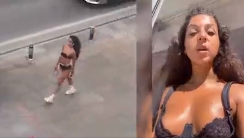 Melisa Aydınalp İp Mayo ile Sokakta Gezerken Oluşan Görüntüler Tartışma Yarattı